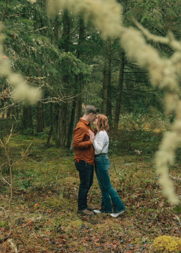 couple photos in the forest