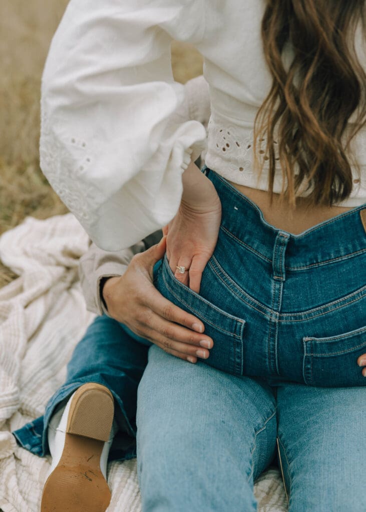 engagement ring in back pocket