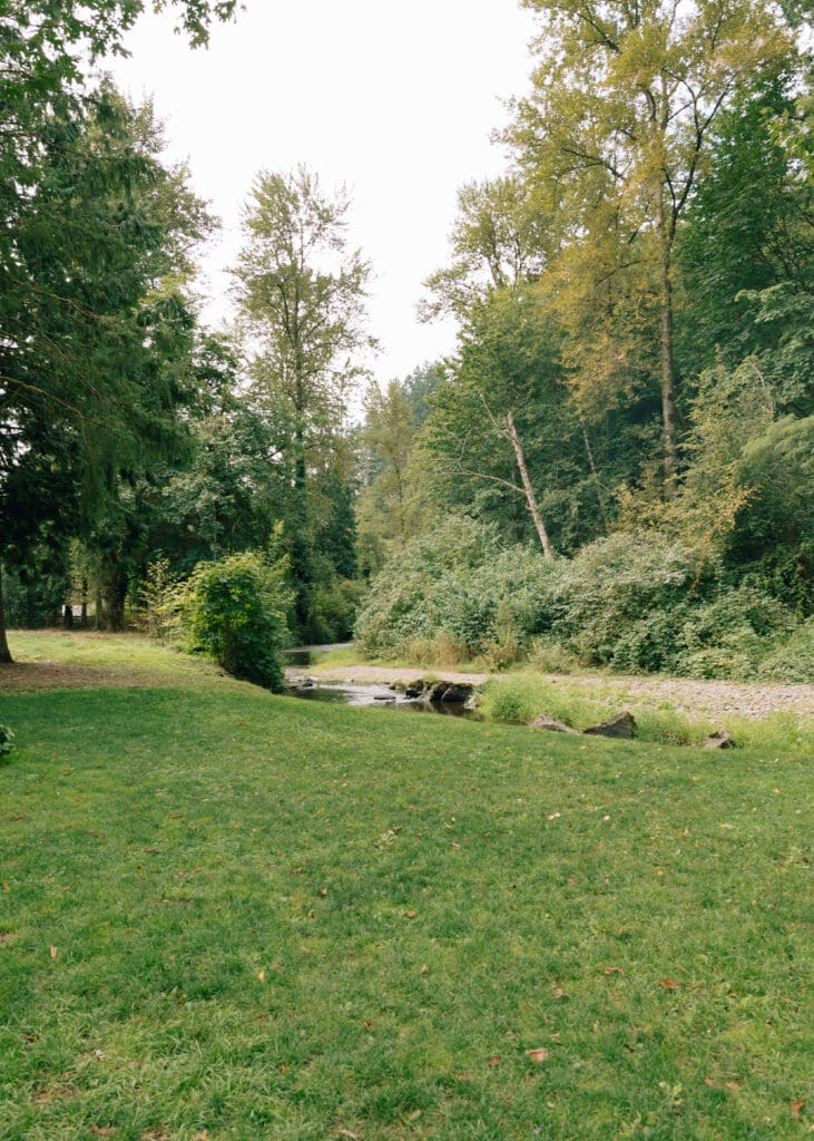 back yard space on the river behind fox follow farm wedding venue 