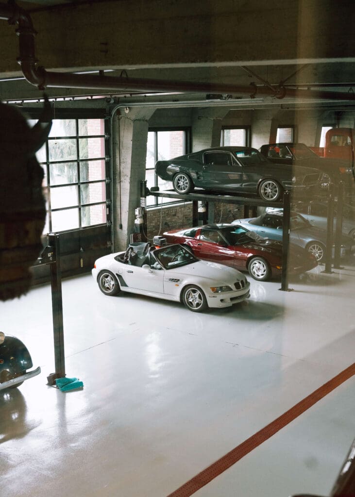 white care in indoor garage at Tacoma wedding venue 