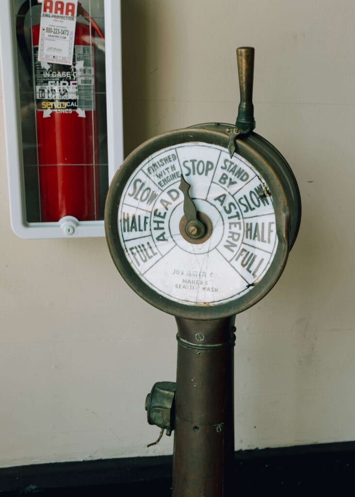 antique onboard a decommissioned ferry in Seattle